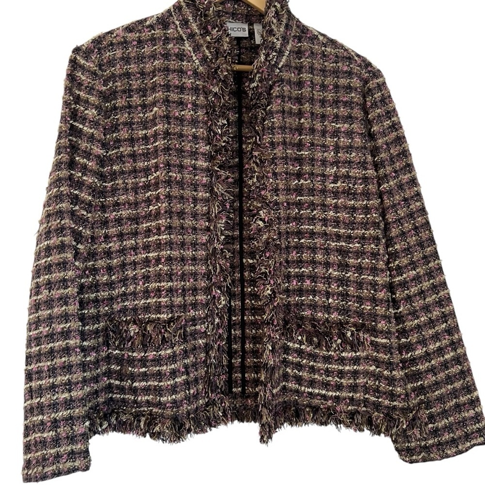 Chico's Multicolor Tweed Blazer